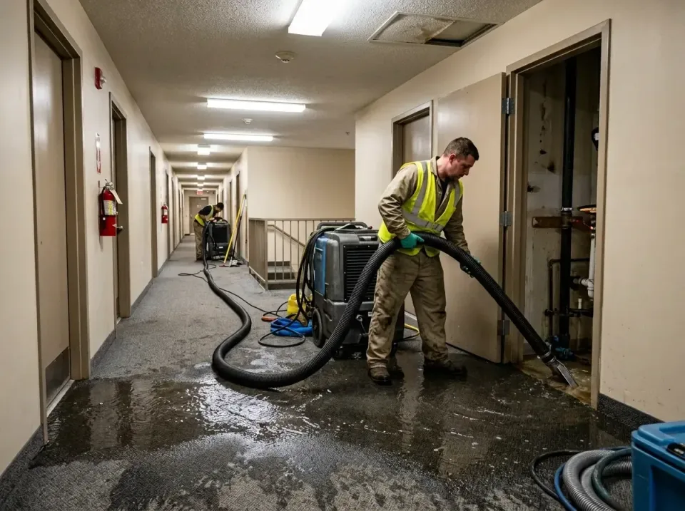 multi-unit-apartment-hallway-f-005 — frequently asked questions, Emergency Burst Pipe Water Extraction & Removal in Schaumbu…